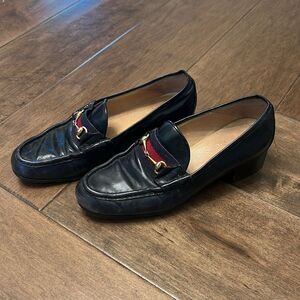 Gucci Leather Blue Boston Loafers EU 36.5